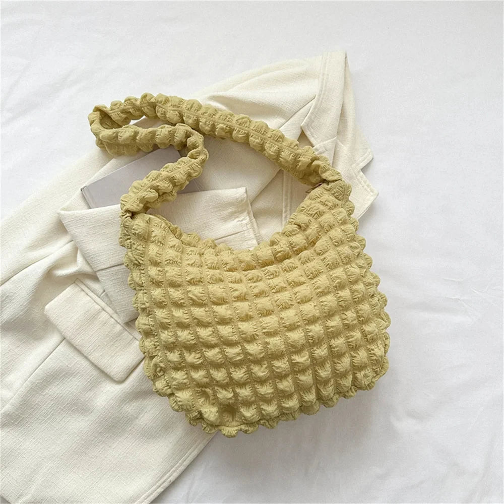 Cléa – Quilted Pleated Crossbody Bag