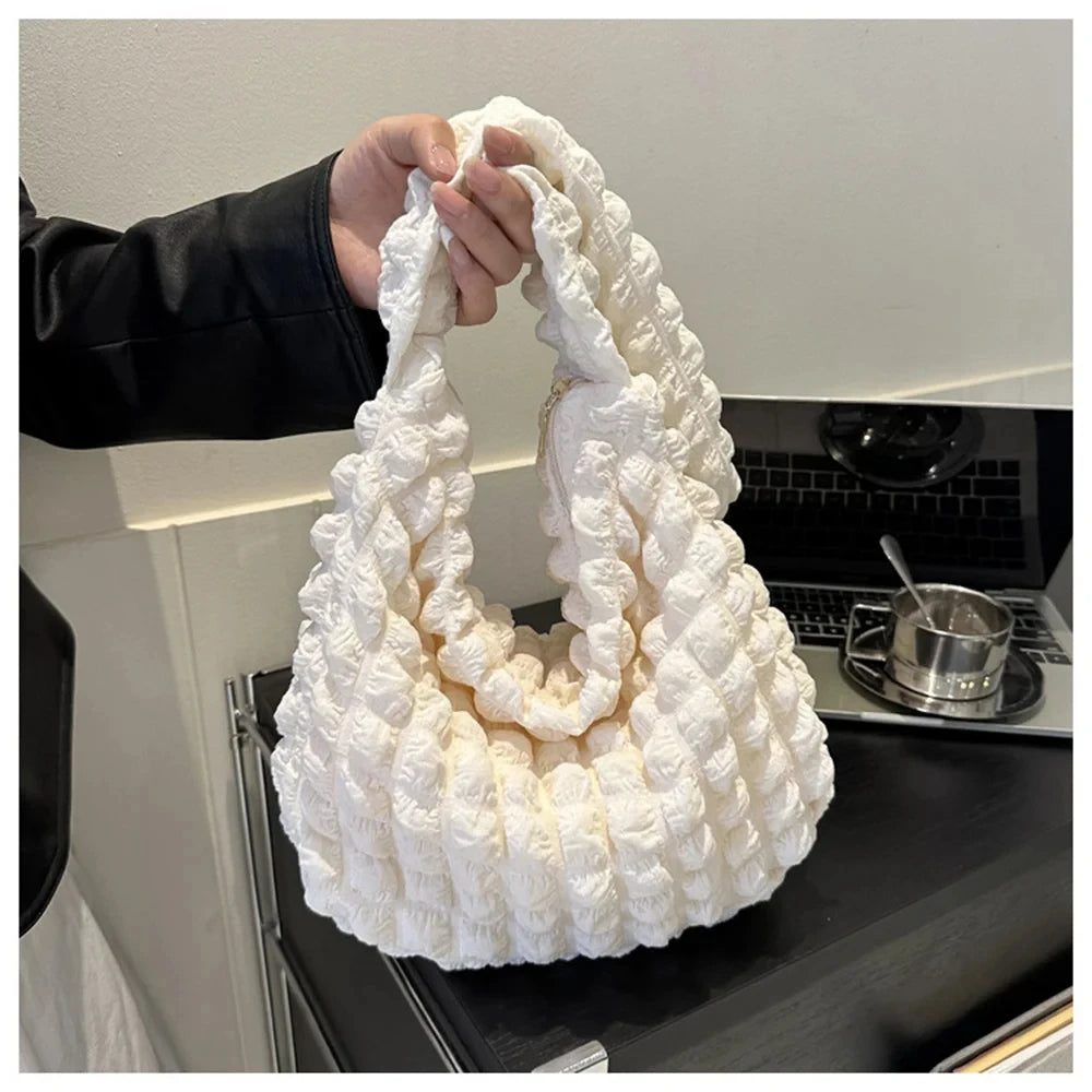 Cléa – Quilted Pleated Crossbody Bag