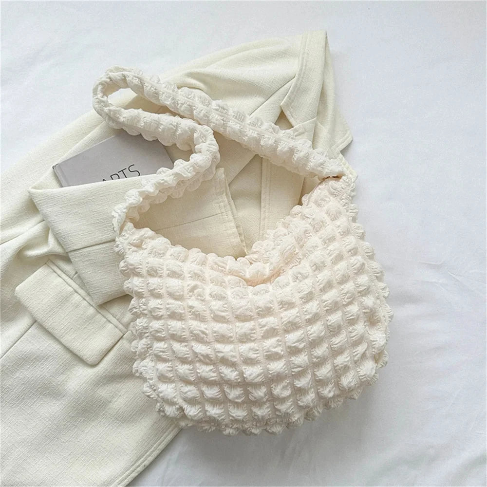 Cléa – Quilted Pleated Crossbody Bag