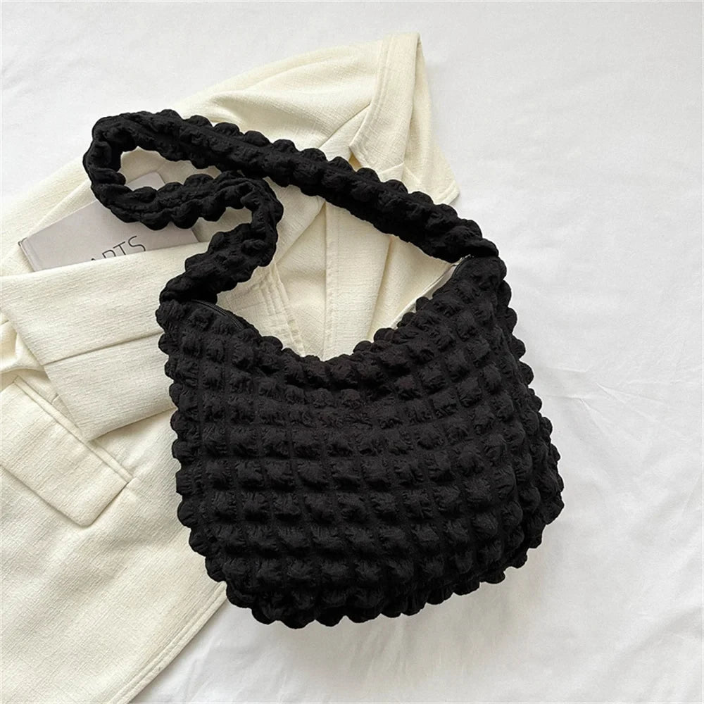 Cléa – Quilted Pleated Crossbody Bag