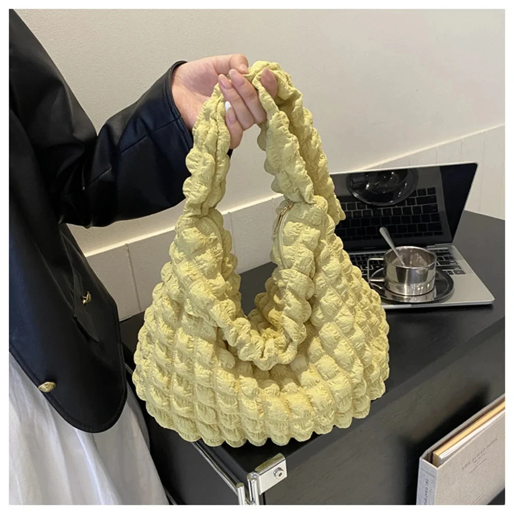 Cléa – Quilted Pleated Crossbody Bag