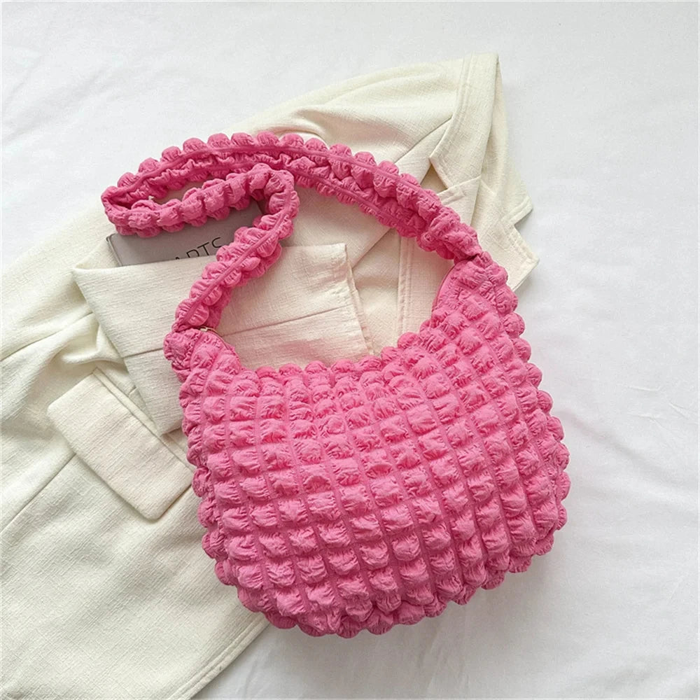 Cléa – Quilted Pleated Crossbody Bag