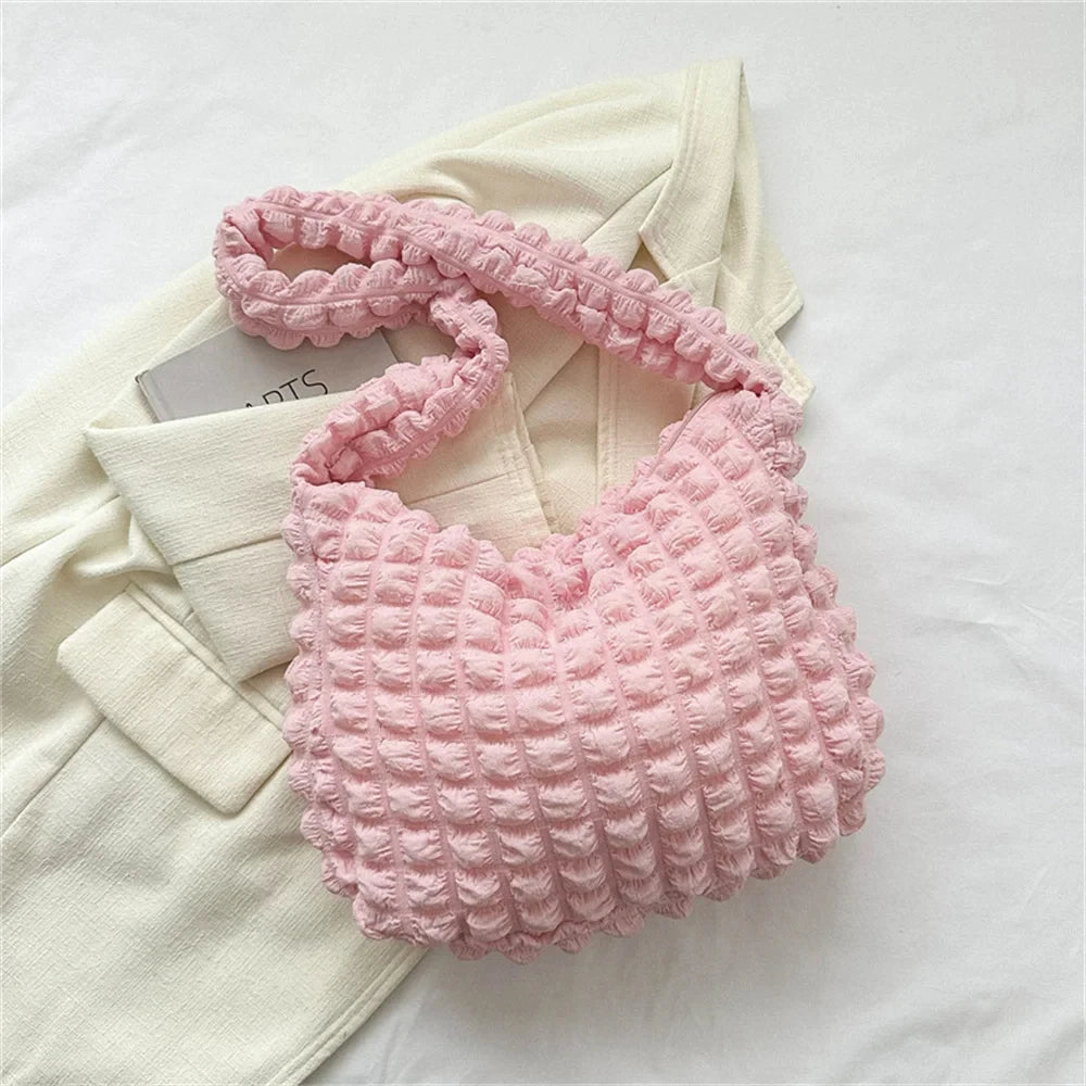 Cléa – Quilted Pleated Crossbody Bag