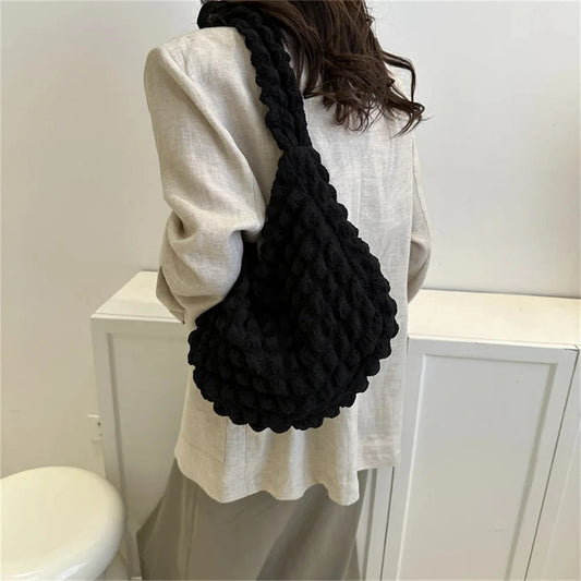 Cléa – Quilted Pleated Crossbody Bag