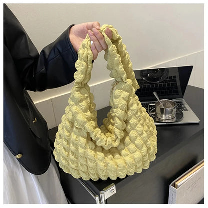 Cléa – Quilted Pleated Crossbody Bag