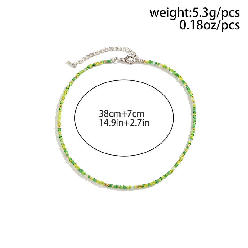 Solea Bead Choker — Handmade Multicolor Acrylic Necklace